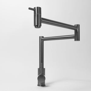 Barbara Bench Pot Filler Brushed Gunmetal - Brushed Gunmetal