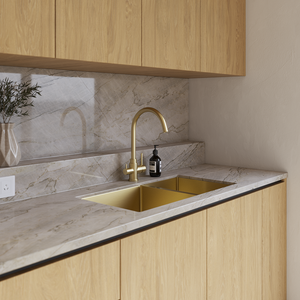 Fleta Brushed Brass Gold 3 Way Filter Water Tap - Brushed Brass Gold