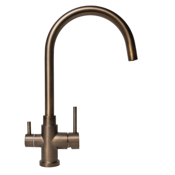 Fleta Brushed Vintage Antique Brass 3 Way Filter Water Tap