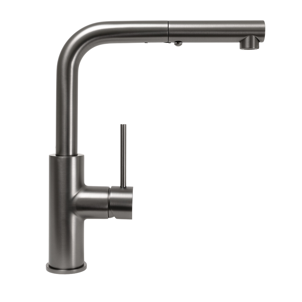 Nisa Square Pull Out Mixer Brushed Gunmetal
