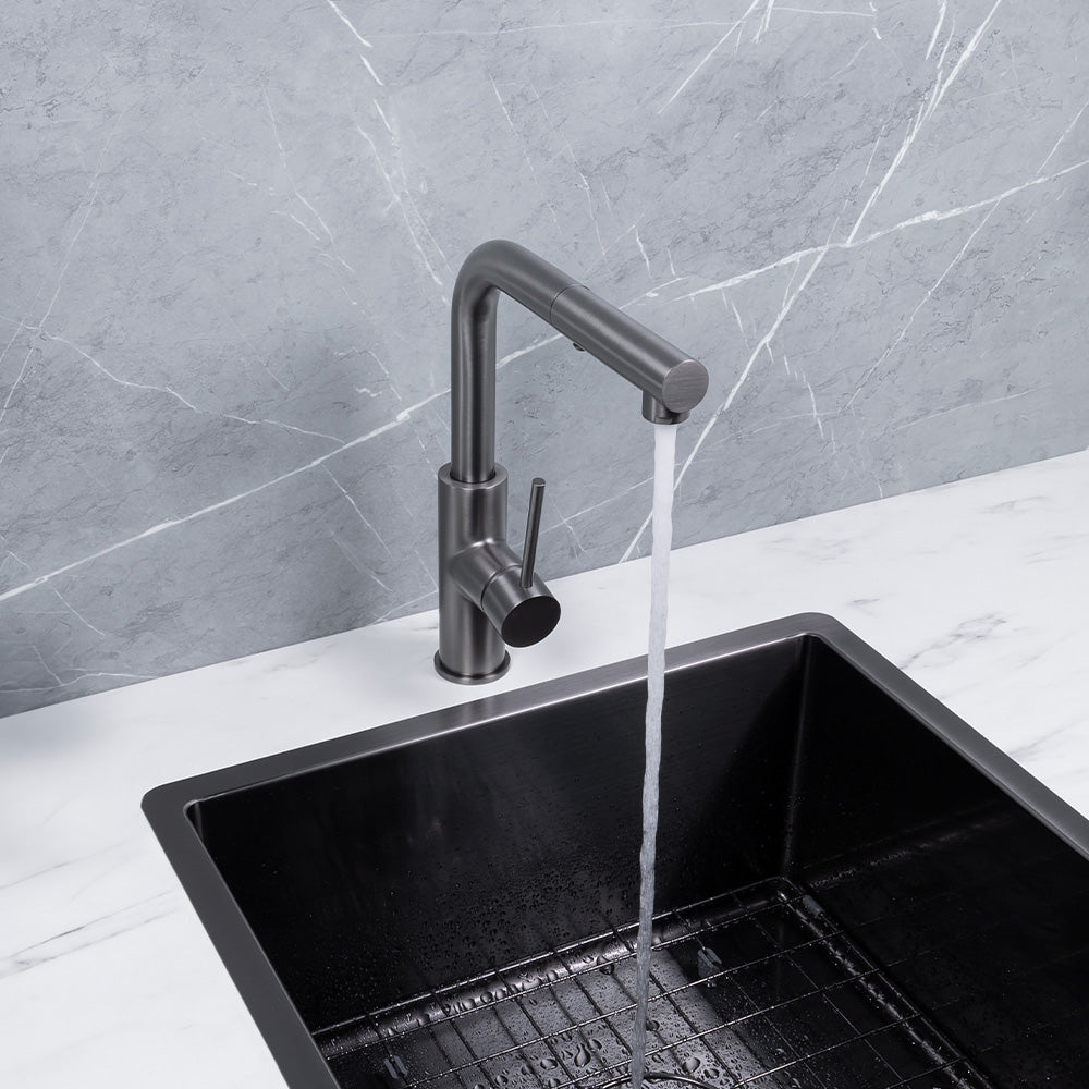 Nisa Square Pull Out Mixer Brushed Gunmetal