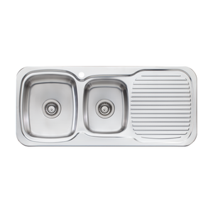 Lakeland 1 And 3/4 Bowl Sink With Drainer Left Stainless Steel - Stainless Steel