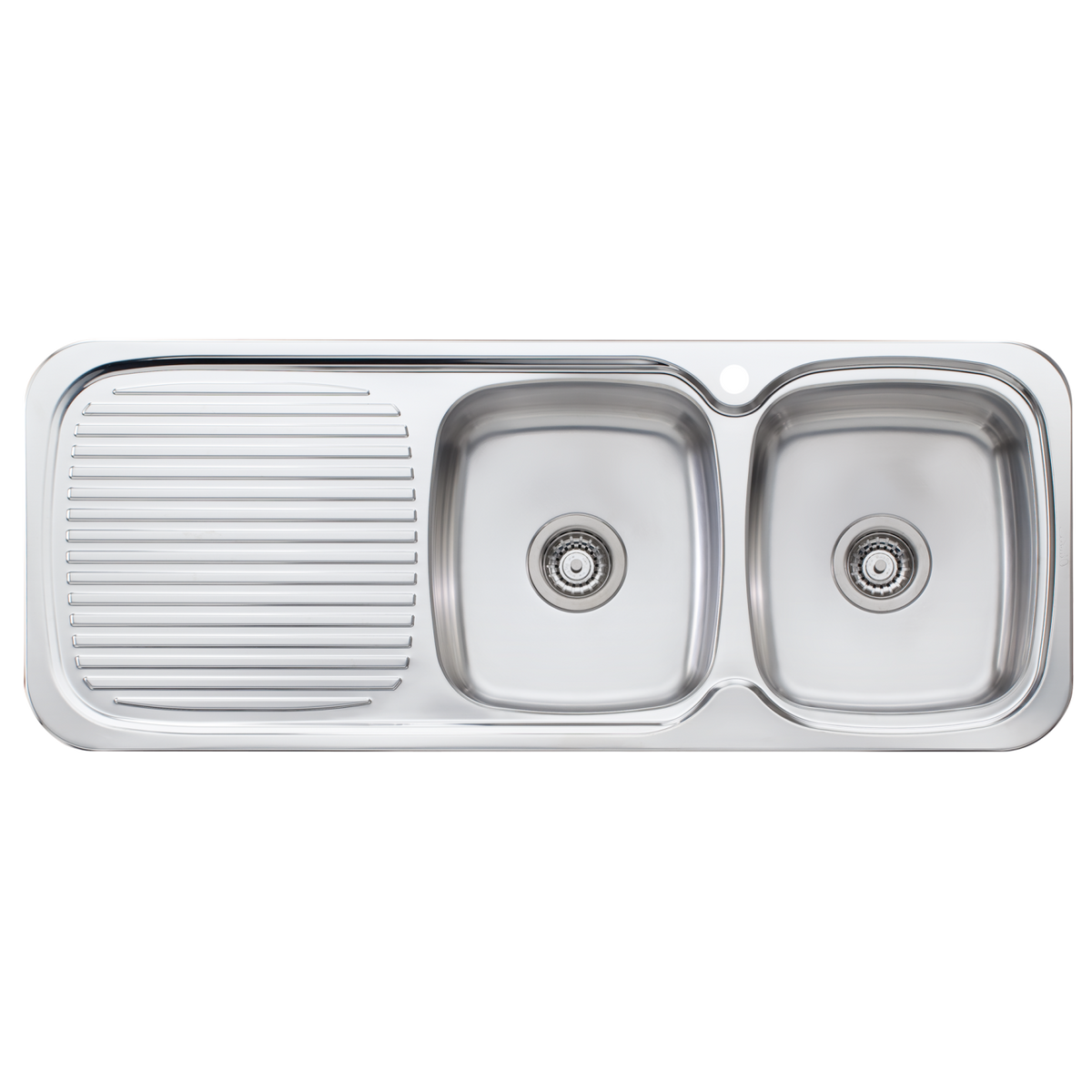 Lakeland Double Bowl Sink With Drainer Right Stainless Steel
