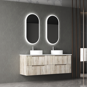 Beau Monde Oblong Pill LED Mirror Frameless - Frameless