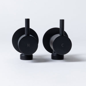 Menzo Matte Black Washing Machine Tap - Matte Black
