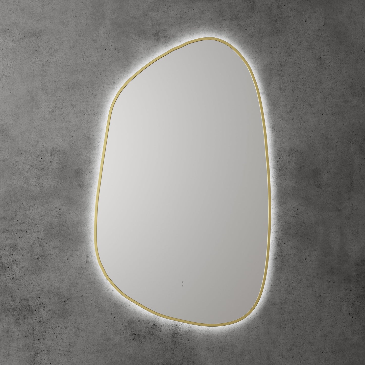 Tarcoola Asymmetric LED Mirror Brushed Gold