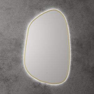 Tarcoola Asymmetric LED Mirror Brushed Gold - Brushed Gold