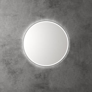 Windsor Round LED Mirror 700mm Gunmetal - Gunmetal