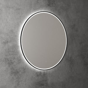 Windsor Round LED Mirror 900mm Matte Black - Matte Black