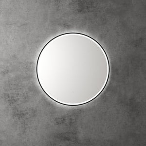 Windsor Round LED Mirror 700mm Matte Black - Matte Black
