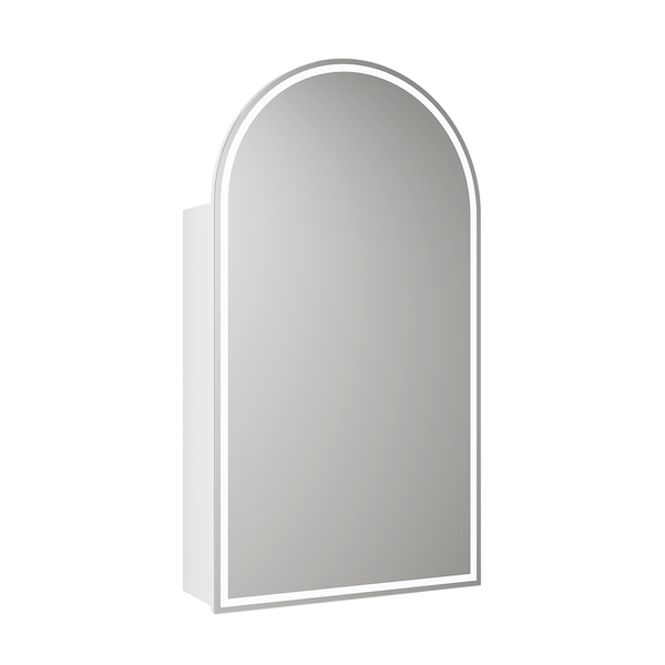 Canterbury Arch LED Matte White Shaving Cabinet