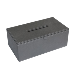 Leatherette Tissue Box - Grey