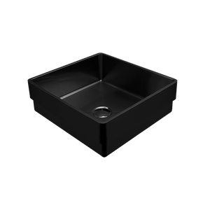 Milan Rectangular Stainless Steel Inset Basin Black - Black