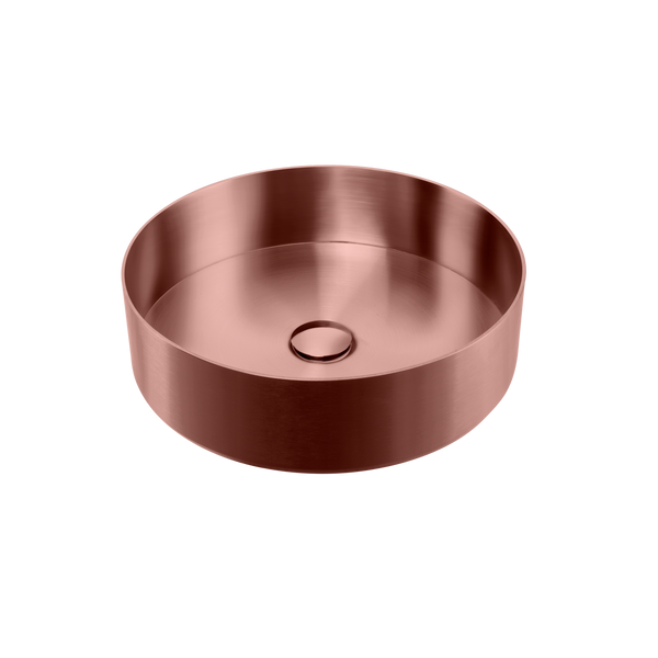 Milan Round Stainless Steel Counter Top Basin Copper