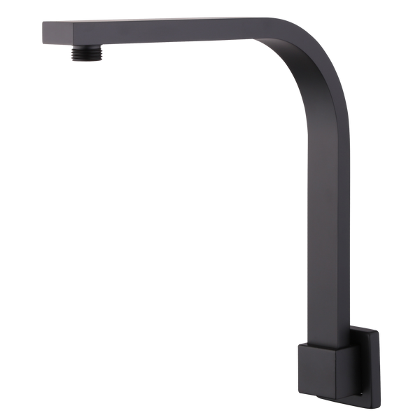 Monaco Raised Wall Mounted Shower Arm Matte Black