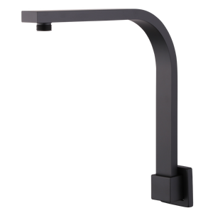 Monaco Raised Wall Mounted Shower Arm Matte Black - Matte Black