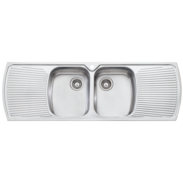 Monet Double Bowl Topmount Sink With Double Drainer Stainless Steel