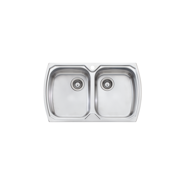 Monet Double Bowl Topmount Sink Stainless Steel