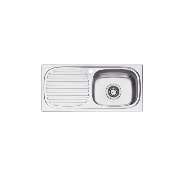 Martini Single Bowl Sink With Drainer Right Stainless Steel