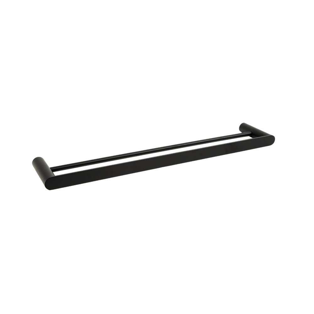 Ascari Matte Black 600 Double Towel Rail