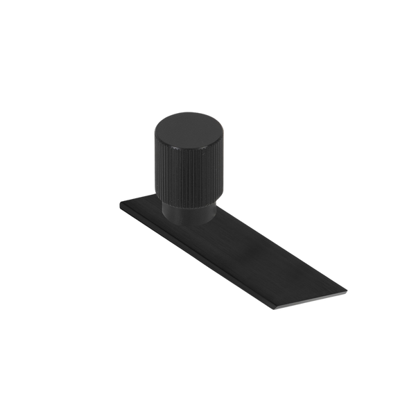 Momo Arpa Round Knob And Backplate 22mm Brushed Black