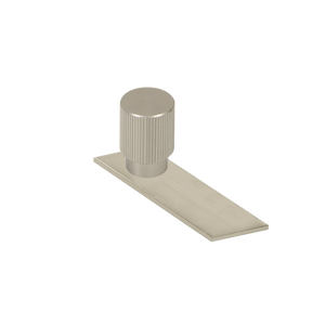 Momo Arpa Round Knob And Backplate 22mm Dull Brushed Nickel - Dull Brushed Nickel