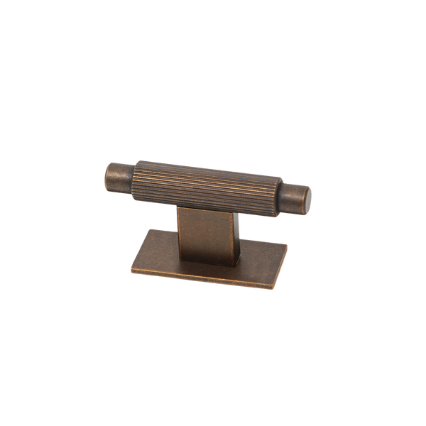Momo Arpa T Knob And Backplate 70mm Antique Brass