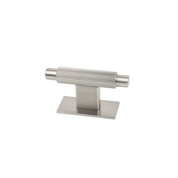 Momo Arpa T Knob and Backplate 70mm Dull Brushed Nickel