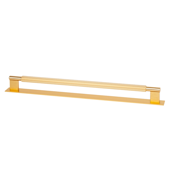 Momo Arpa D Handle and Backplate 320mm Brushed Dark Brass