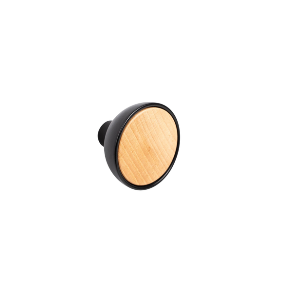 Momo Bol Knob 45mm Matte Black and Beech Wood