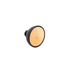 Momo Bol Knob 45mm Matte Black and Beech Wood - Matte Black