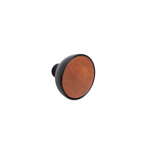 Momo Bol Knob 45mm Matte Black and Sapelli