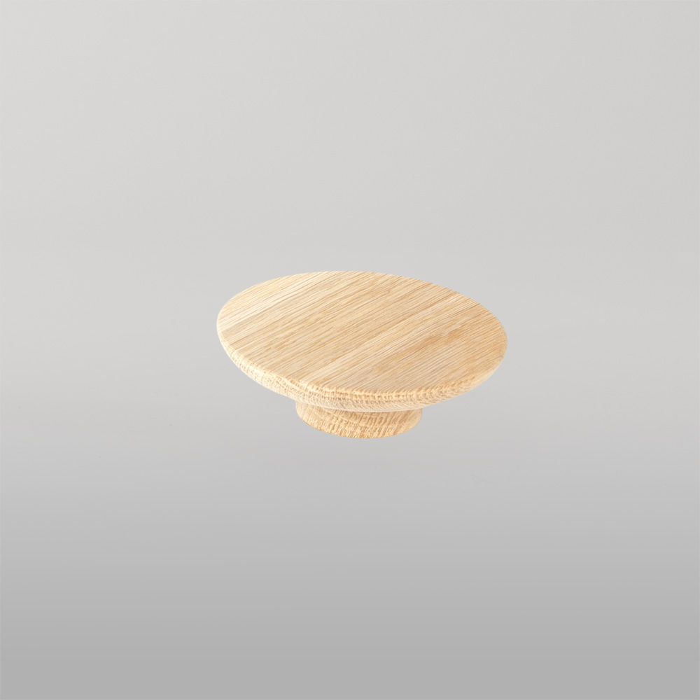 Momo Daintree Full Round Timber Handle 100mm Raw American Oak