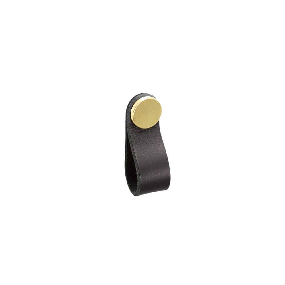 Momo Flexa Leather Pull 70mm Black With Brass Button