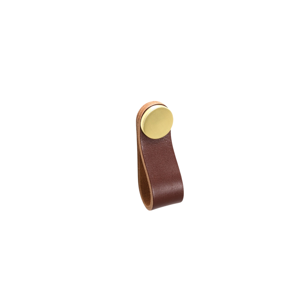 Momo Flexa Leather Pull 70mm Dark Brown With Brass Button