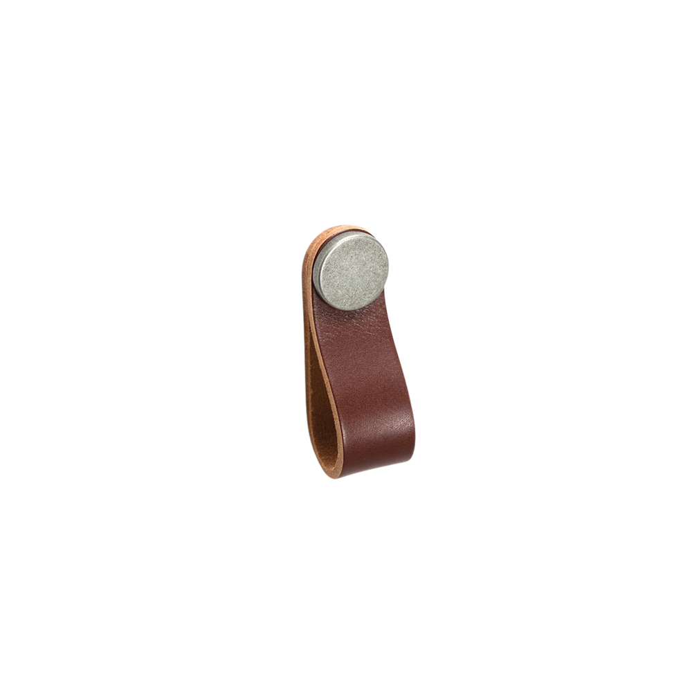Momo Flexa Leather Pull 70mm Dark Brown With Pewter Button