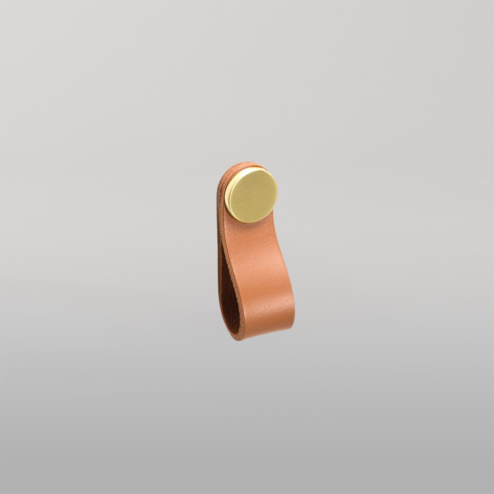 Momo Flexa Leather Pull 70mm Light Tan With Brass Button