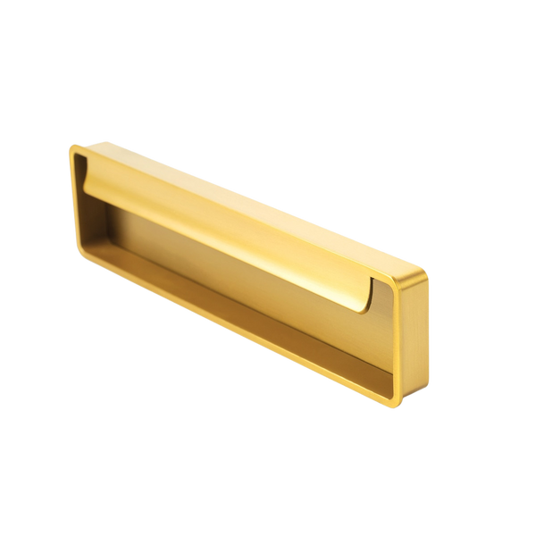 Momo Fold Flush Pull Handle 128mm Brushed Gold