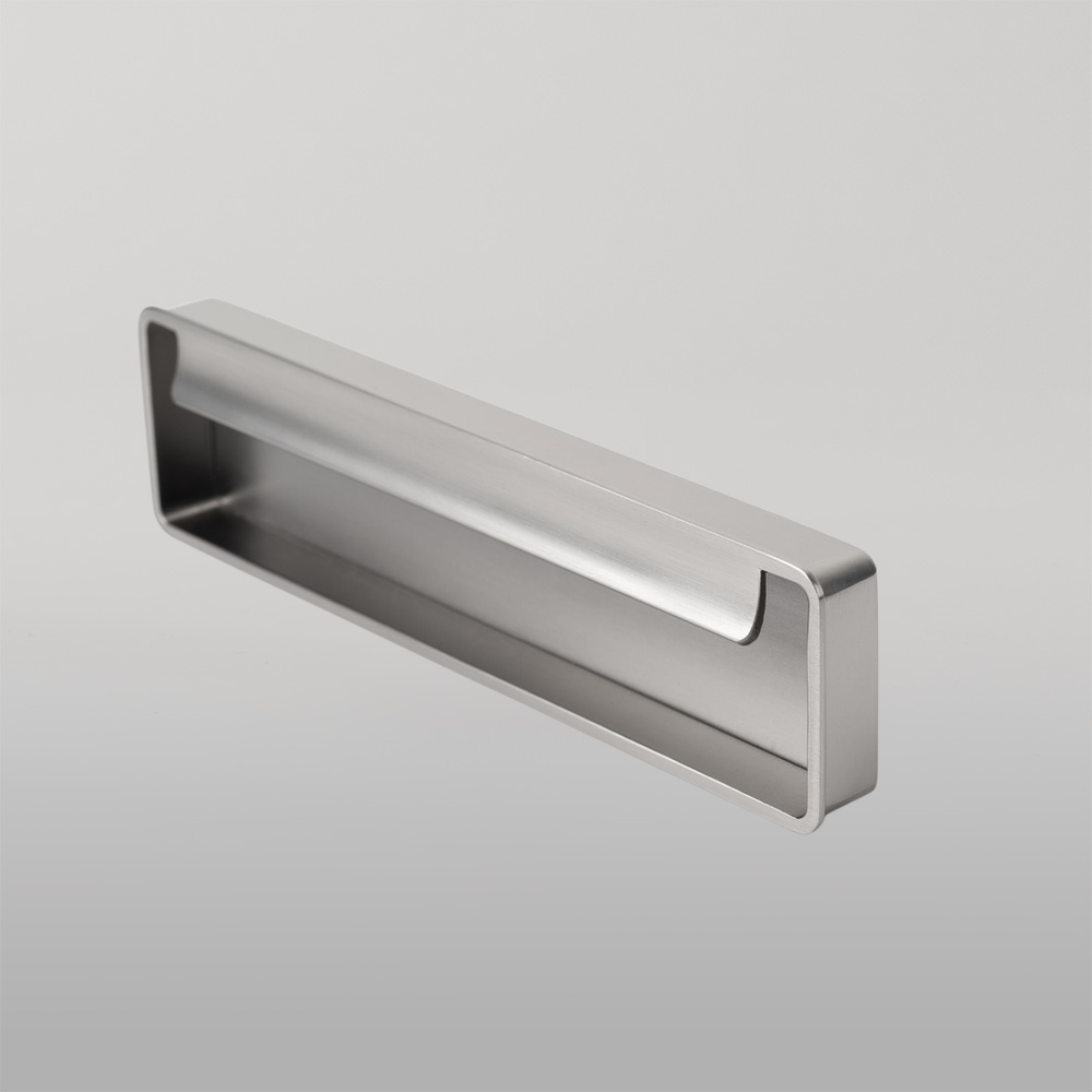 Momo Fold Flush Pull Handle 128mm Brushed Nickel