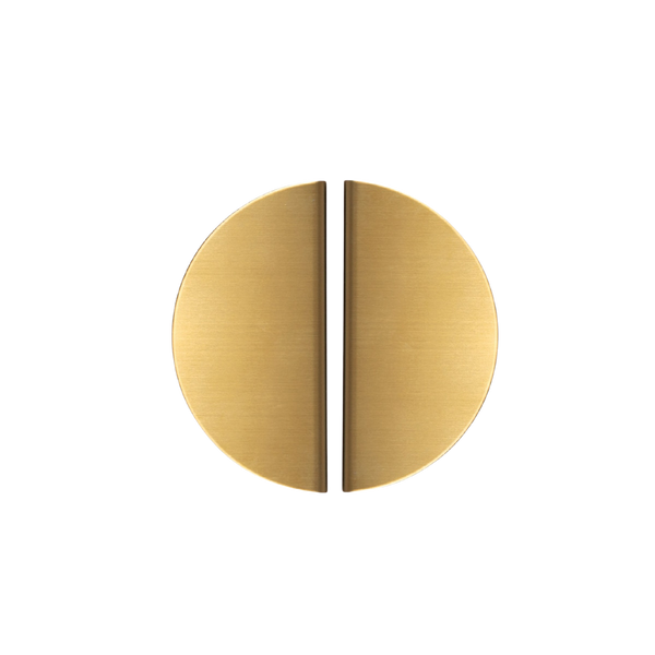 Momo Sola Half Round Lip Pull Handle 80mm Brushed Brass