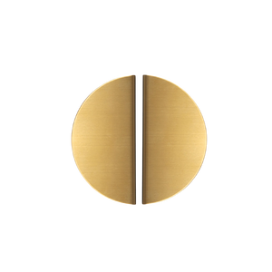 Momo Sola Half Round Lip Pull Handle 80mm Brushed Brass - Brushed Brass