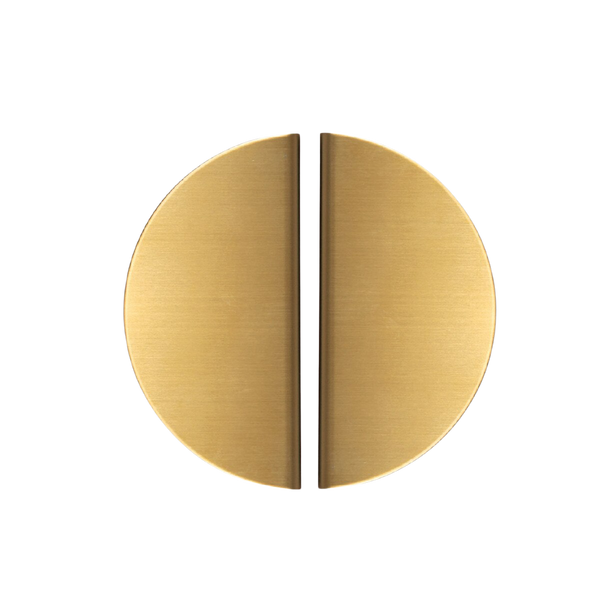Momo Sola Half Round Lip Pull Handle 120mm Brushed Brass