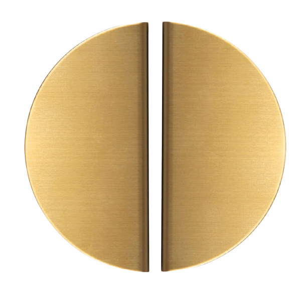 Momo Sola Half Round Lip Pull Handle 240mm Brushed Brass