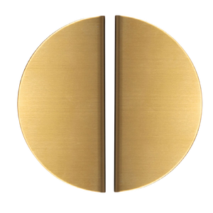 Momo Sola Half Round Lip Pull Handle 240mm Brushed Brass - Brushed Brass