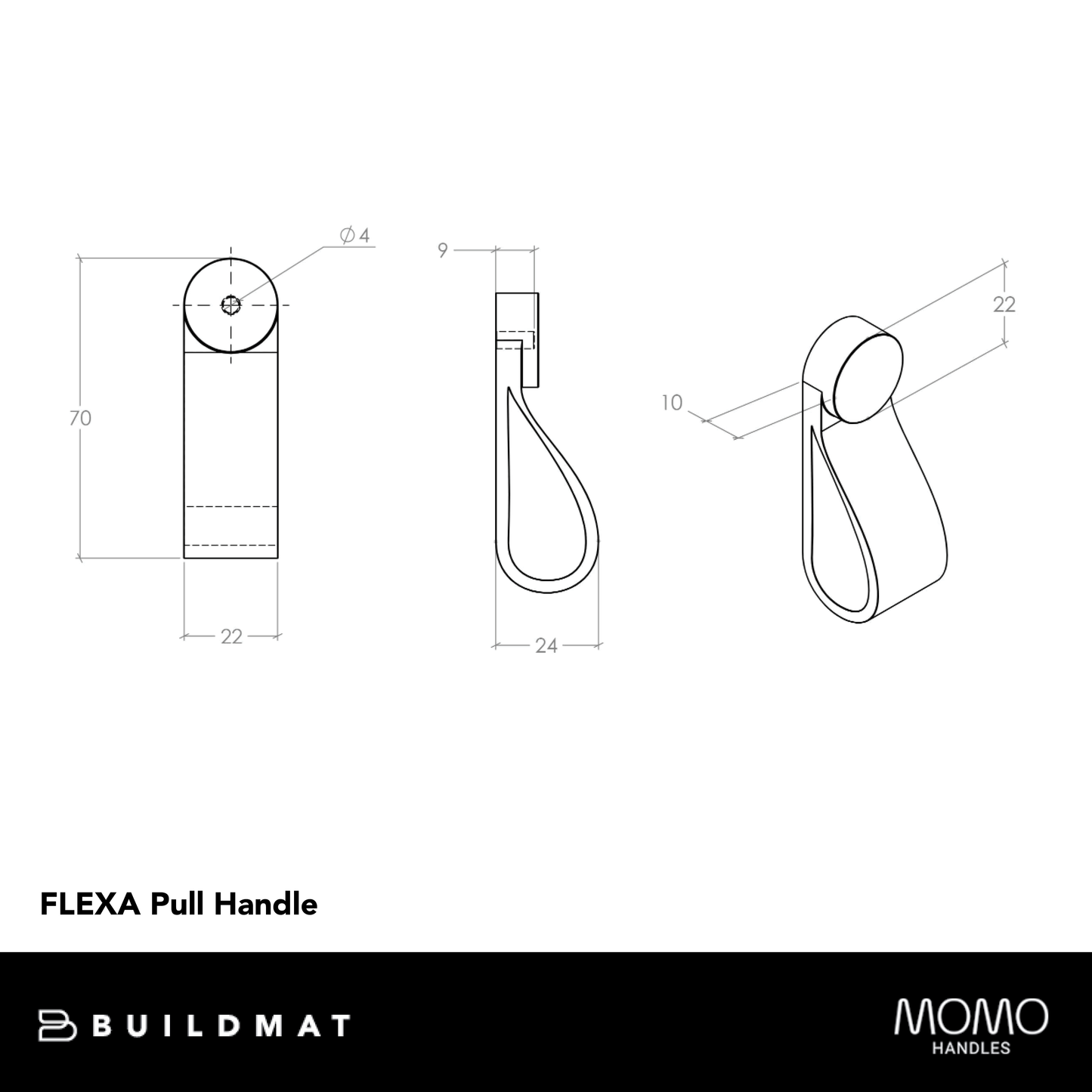 Momo Flexa Leather Pull 70mm Light Tan With Brass Button