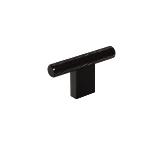 Momo Graf Knurled T Knob 60mm Brushed Black - Brushed Black