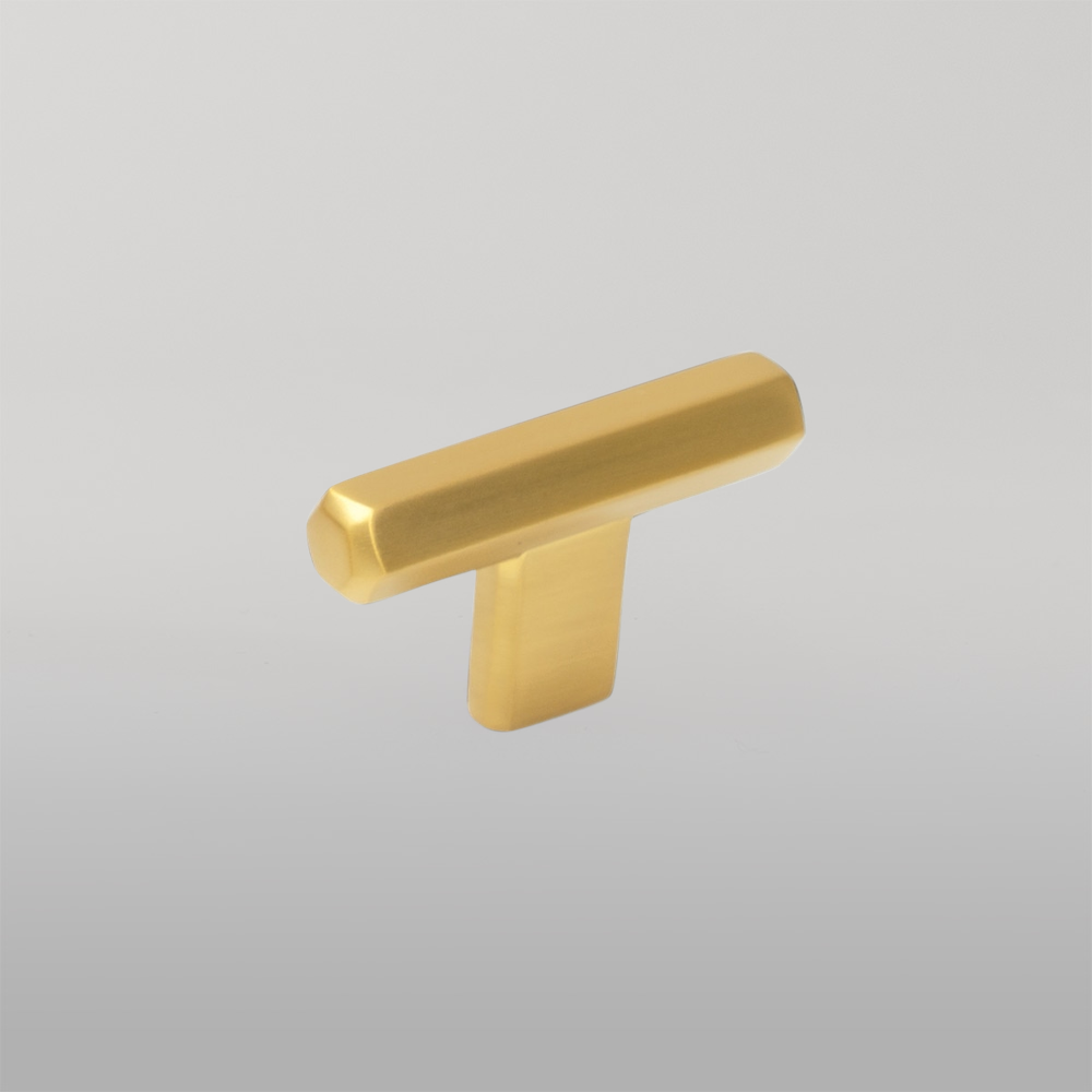 Momo Hendrix T Knob 60mm Brushed Satin Brass