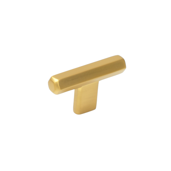 Momo Hendrix T Knob 60mm Brushed Satin Brass