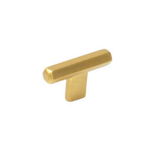 Momo Hendrix T Knob 60mm Brushed Satin Brass - Brushed Satin Brass