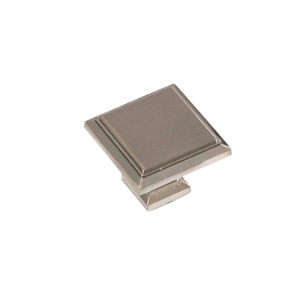 Momo Huntington Square Knob 32mm Brushed Nickel - Brushed Nickel